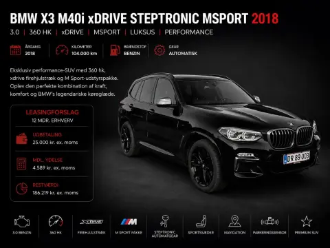 BMW X3 M40i xDrive Steptronic Msport 3,0